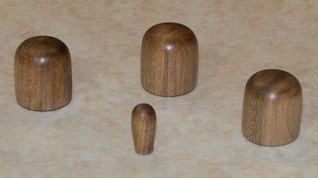 Dome-top wooden knobs with switch tip